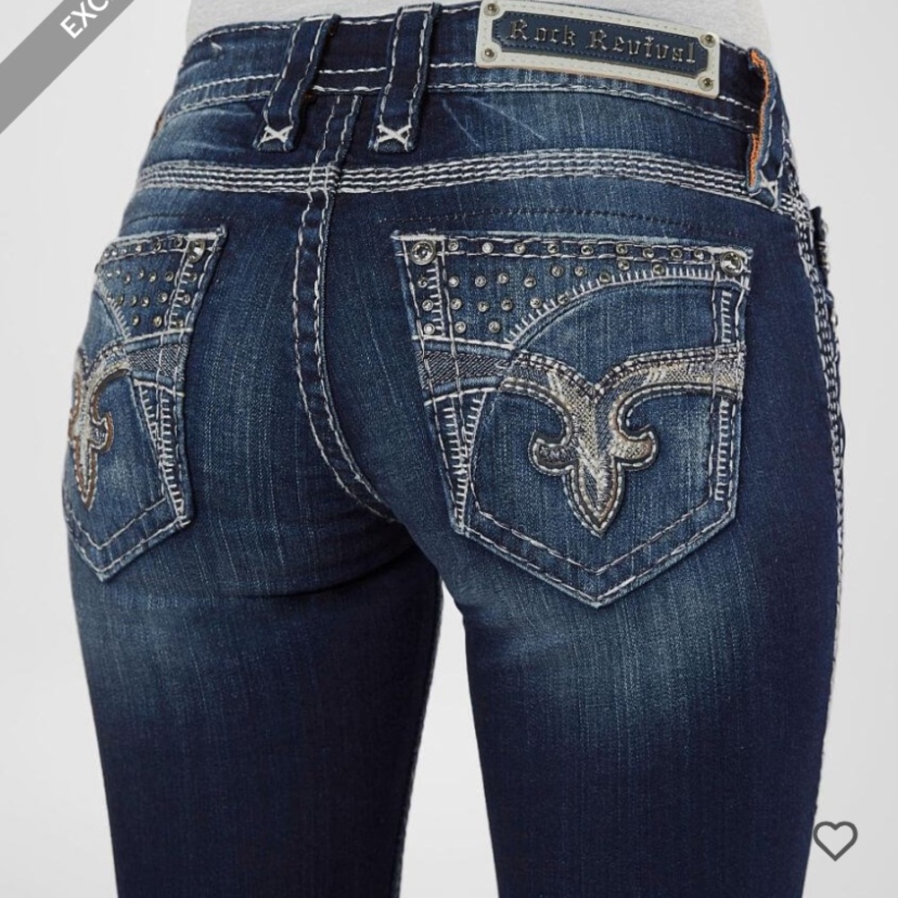 NWT Rock Revival Henna Skinny Jeans 34 18 REG